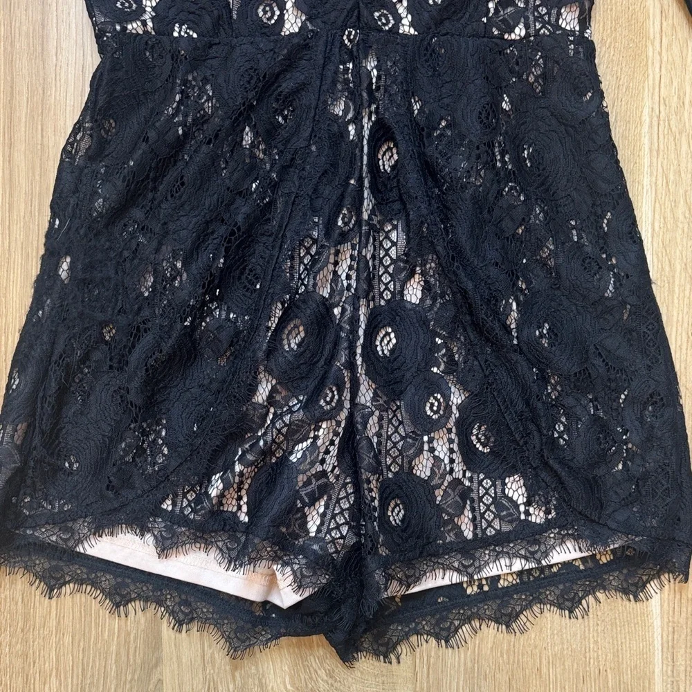 Francesca's Collections Black Lace Jumpsuit - Picture 3 of 9